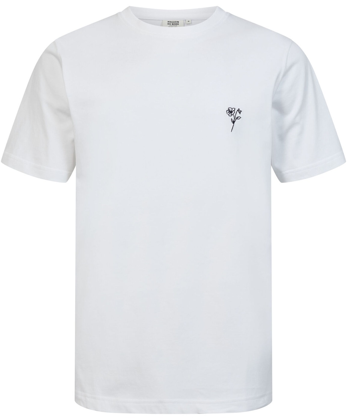 Hvid No Rain T-shirt med lille blomstermotiv