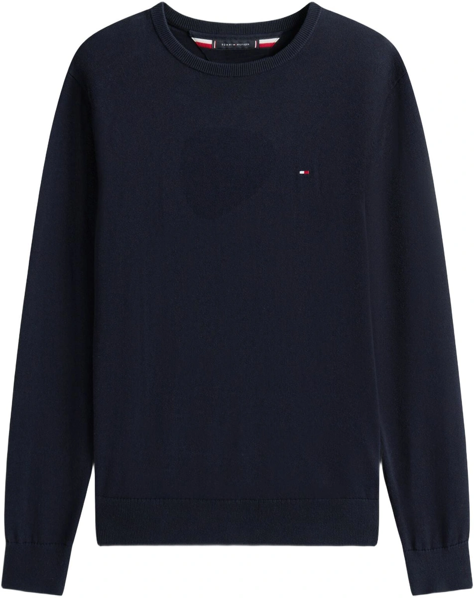 Navy Tommy Hilfiger crewneck i bomuld