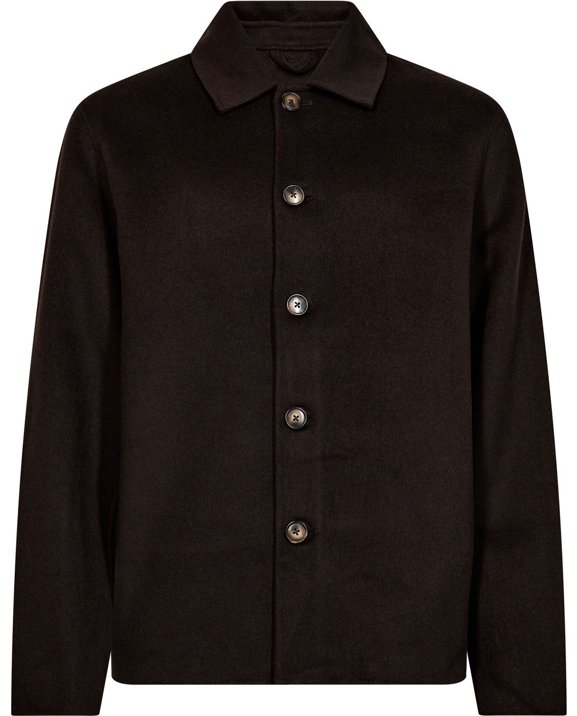 Mørkebrun Carl 1 uldovershirt