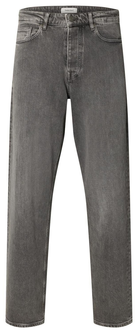 Grå Selected SLH220 loose fit jeans med elastan