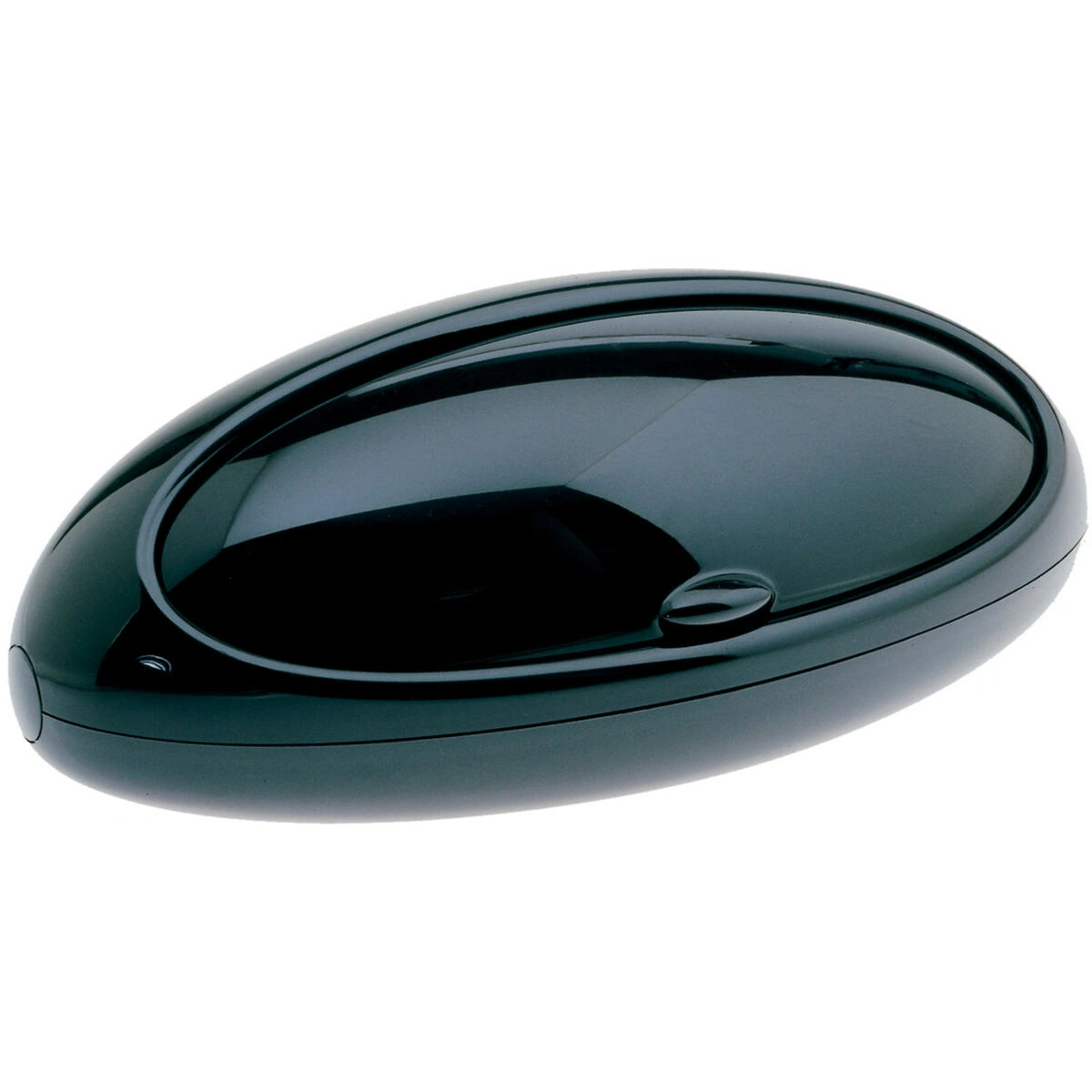 Sort Alessi Gnam brødkasse med oval skydeluge