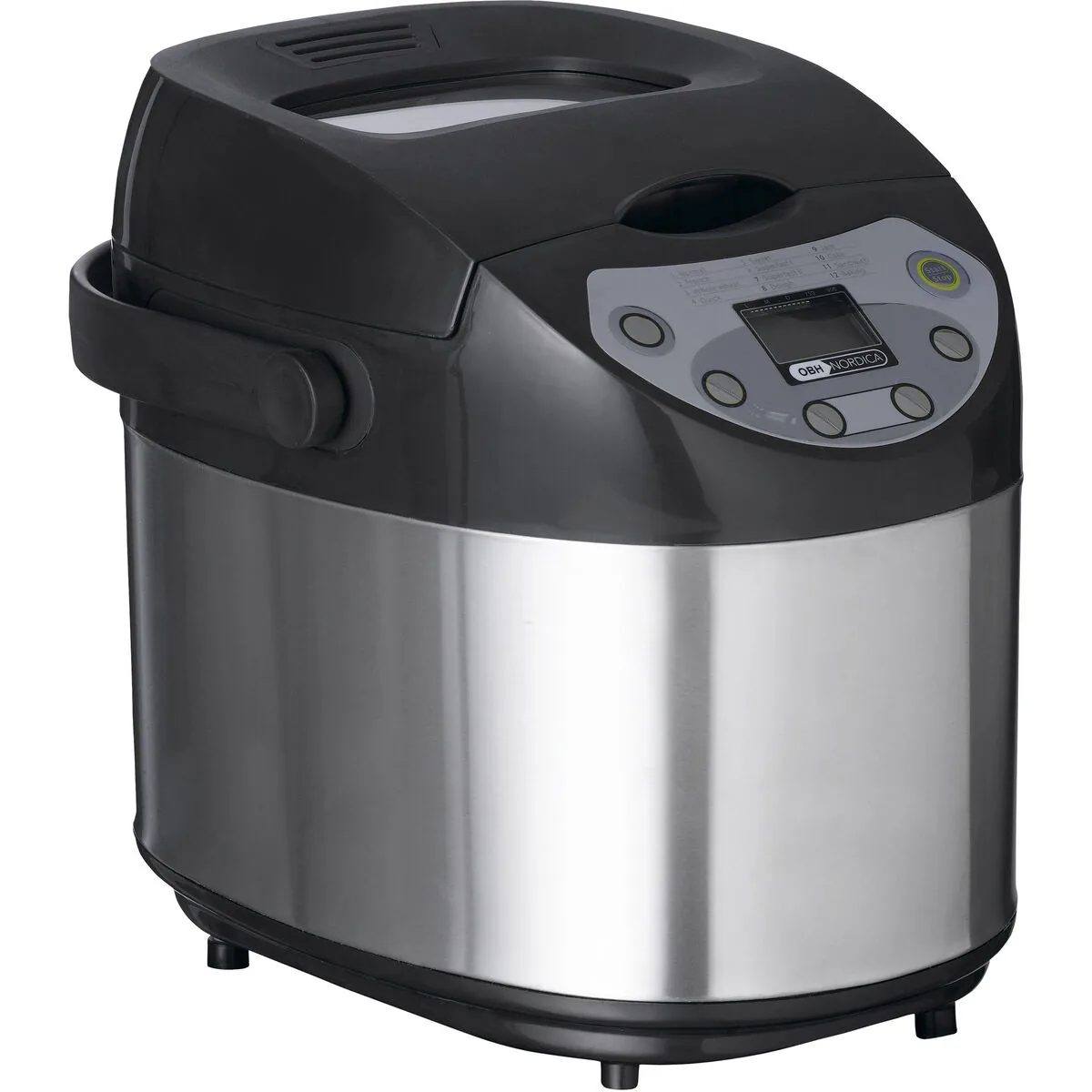 OBH Nordica Inox 6544 bagemaskine i stål og sort