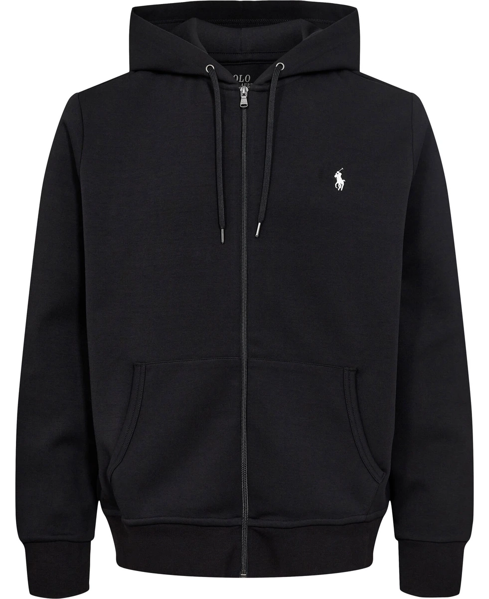 Sort Polo Ralph Lauren Double-Knit Full-Zip Hoodie til mænd