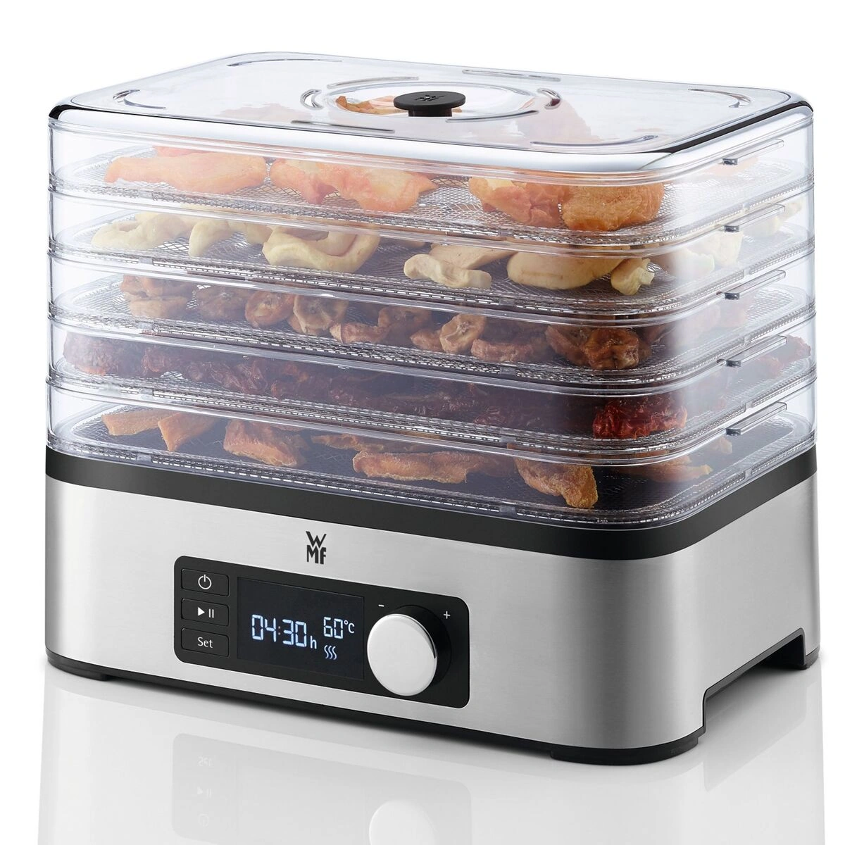 WMF KitchenMinis Snack to Go dehydrator med fem bakker
