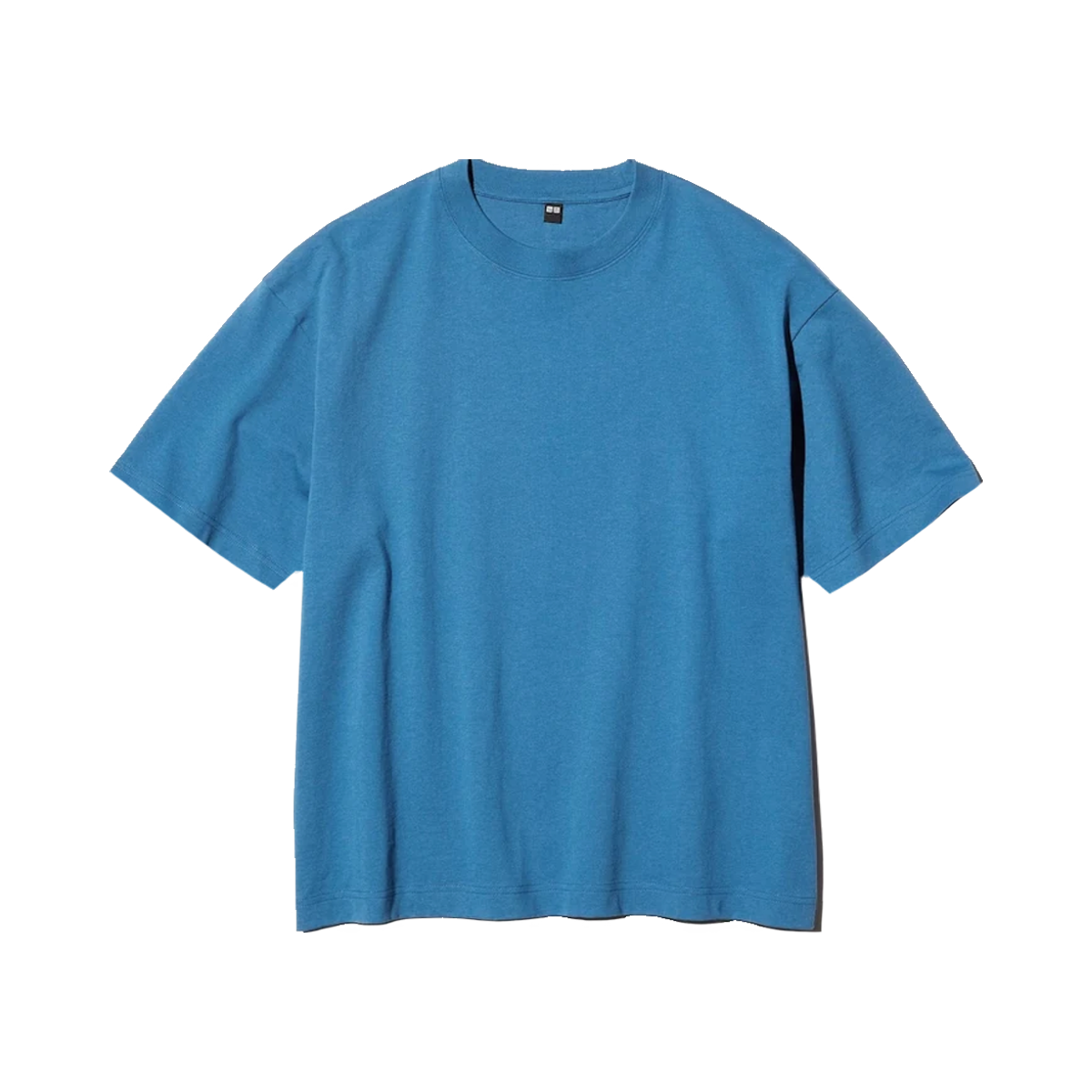 Uniqlo Boxy Cropped T-Shirt i blå