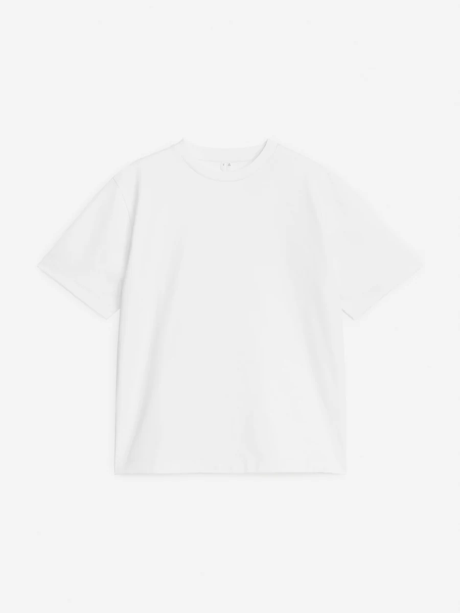 Hvid ARKET Boxy Interlock T-shirt