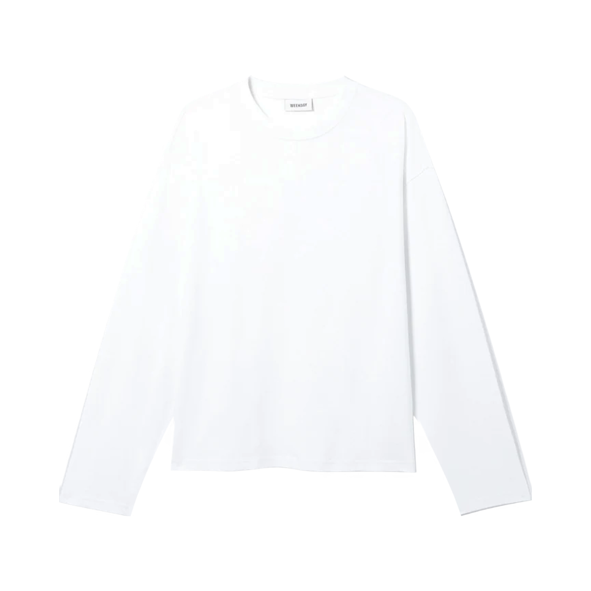 Hvid Weekday Loose Boxy Long-Sleeved T-Shirt