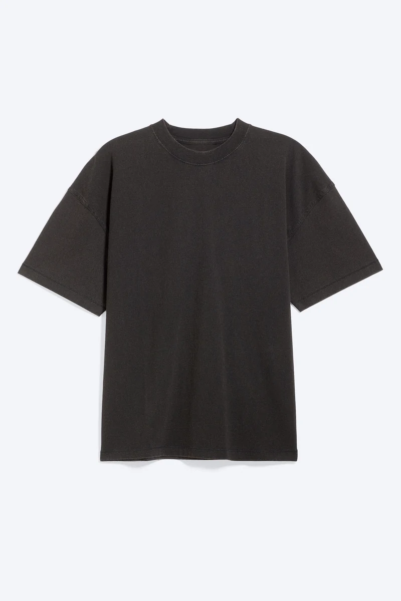 Vasket sort Weekday Oversized Boxy T-Shirt