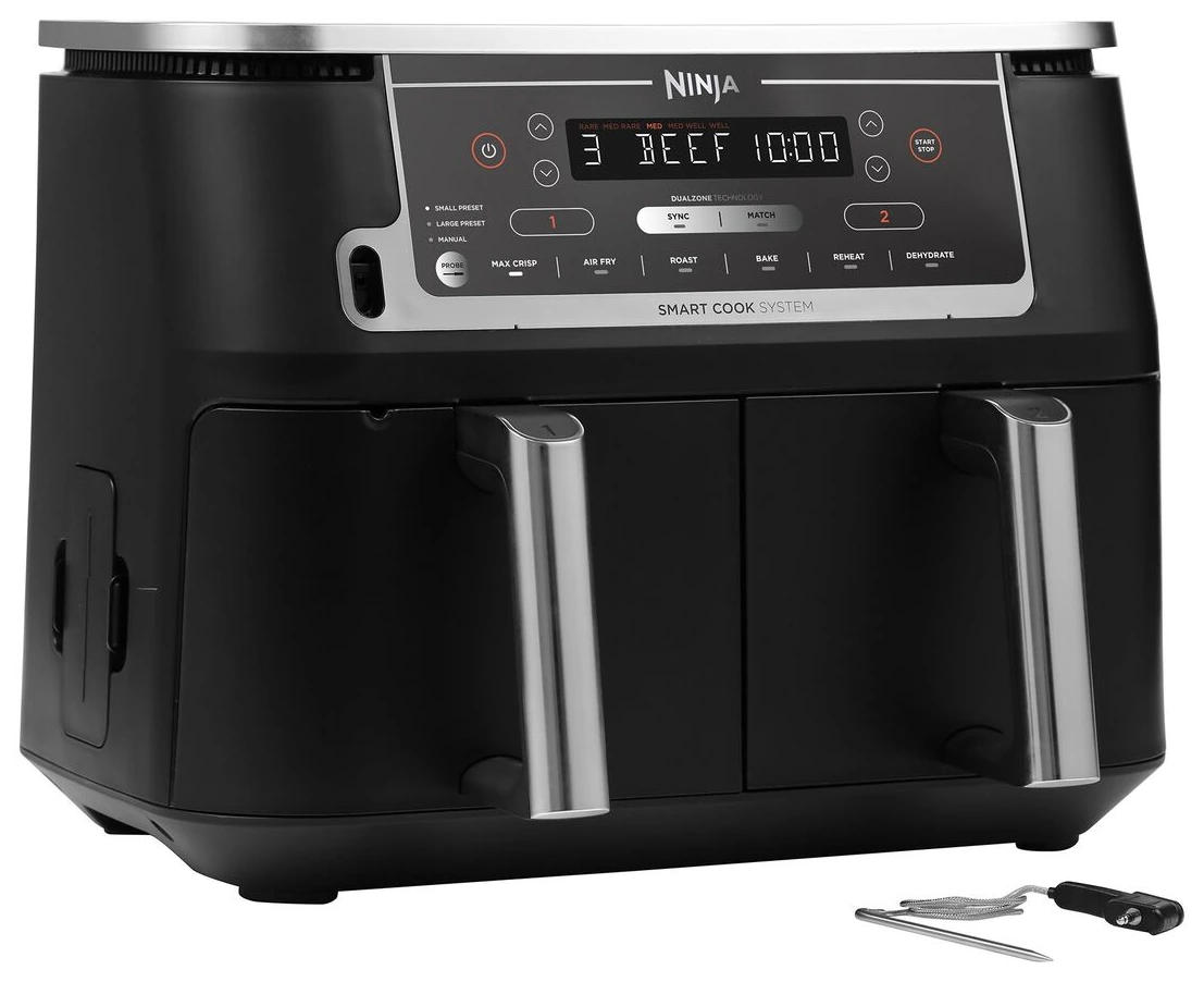 Ninja AF451EU med to separate skuffer og stegetermometer