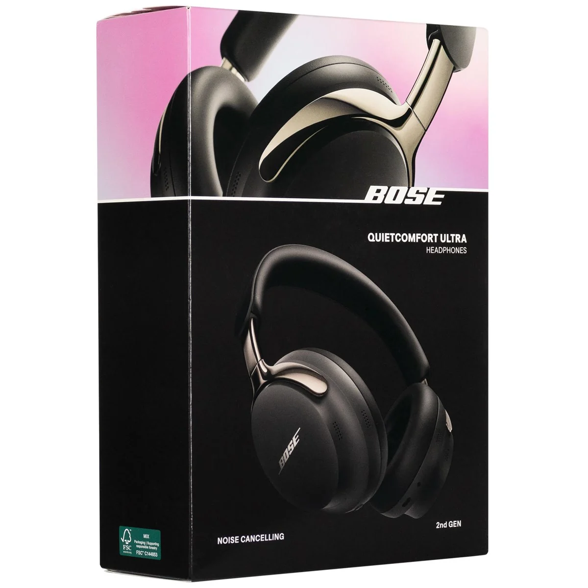 Bose QuietComfort Ultra 2 sorte hovedtelefoner med original emballage