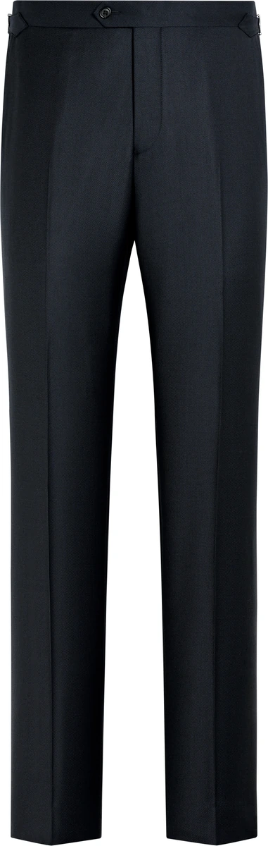 Navy habitbukser med struktur fra Suitsupply