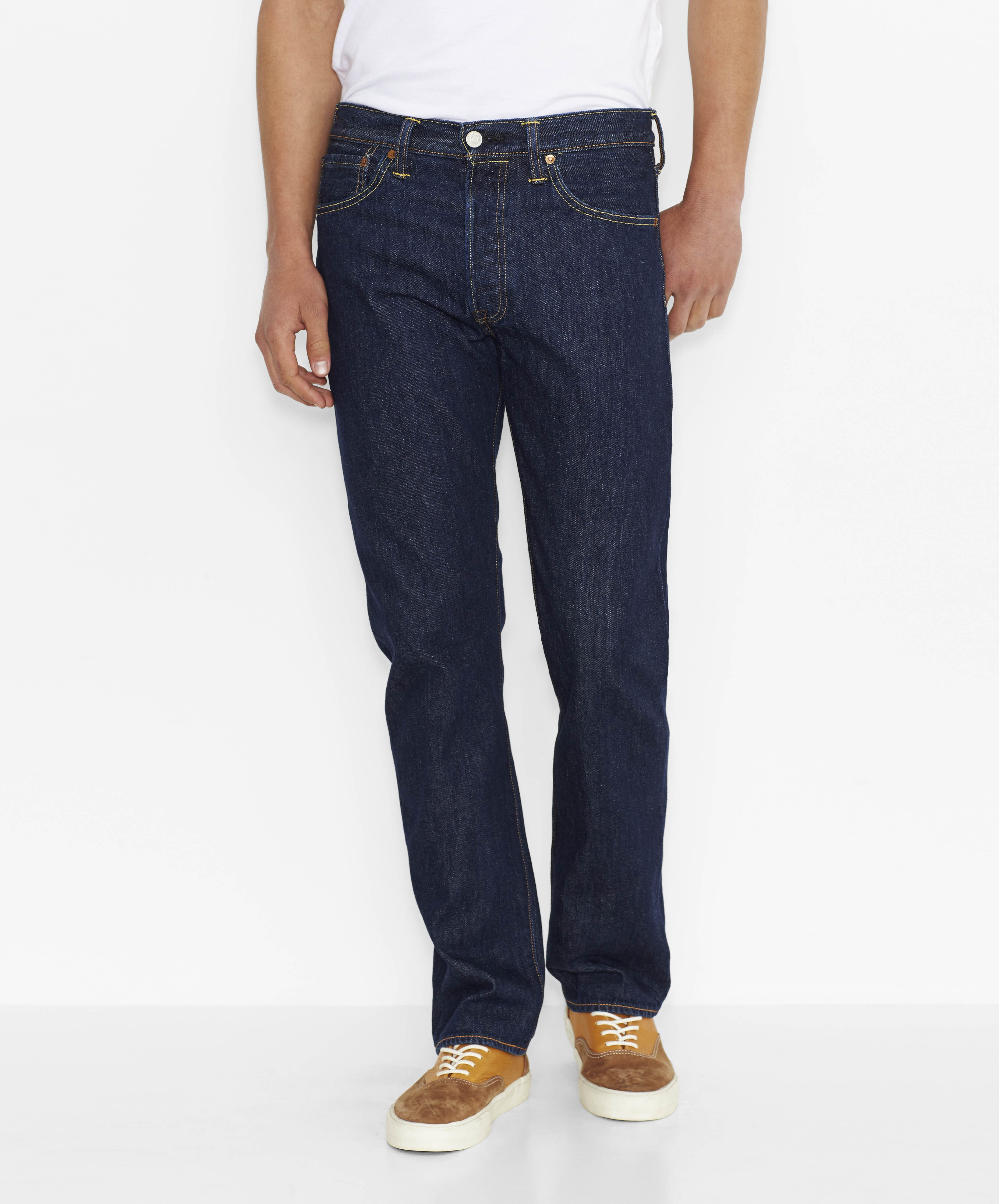 Levi's 501 Original Jeans i mørkeblå indigo
