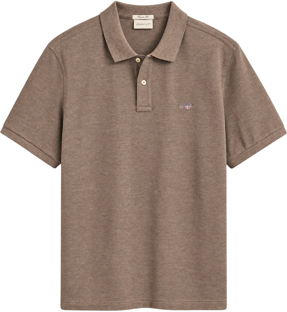 Brunmeleret GANT Classic Regular Polo Shirt