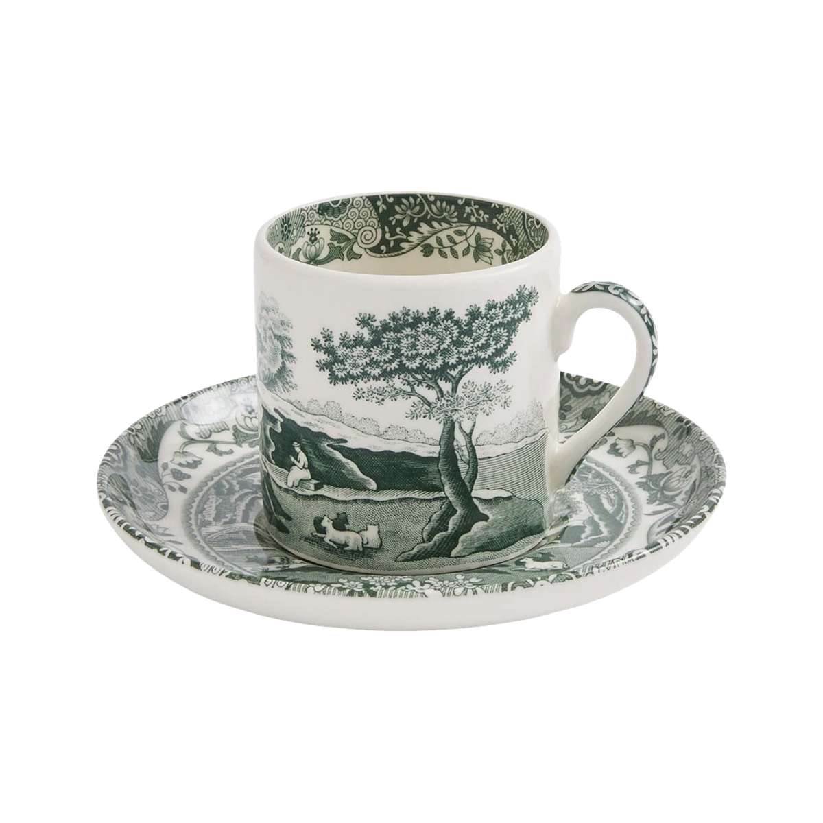 Spode Heritage Green Italian, 1 kop med underkop