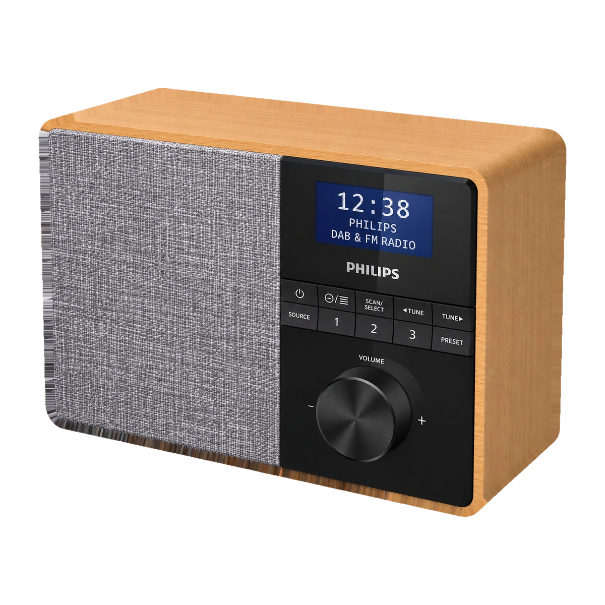 Philips TAR5505 DAB-radio i lyst trælook
