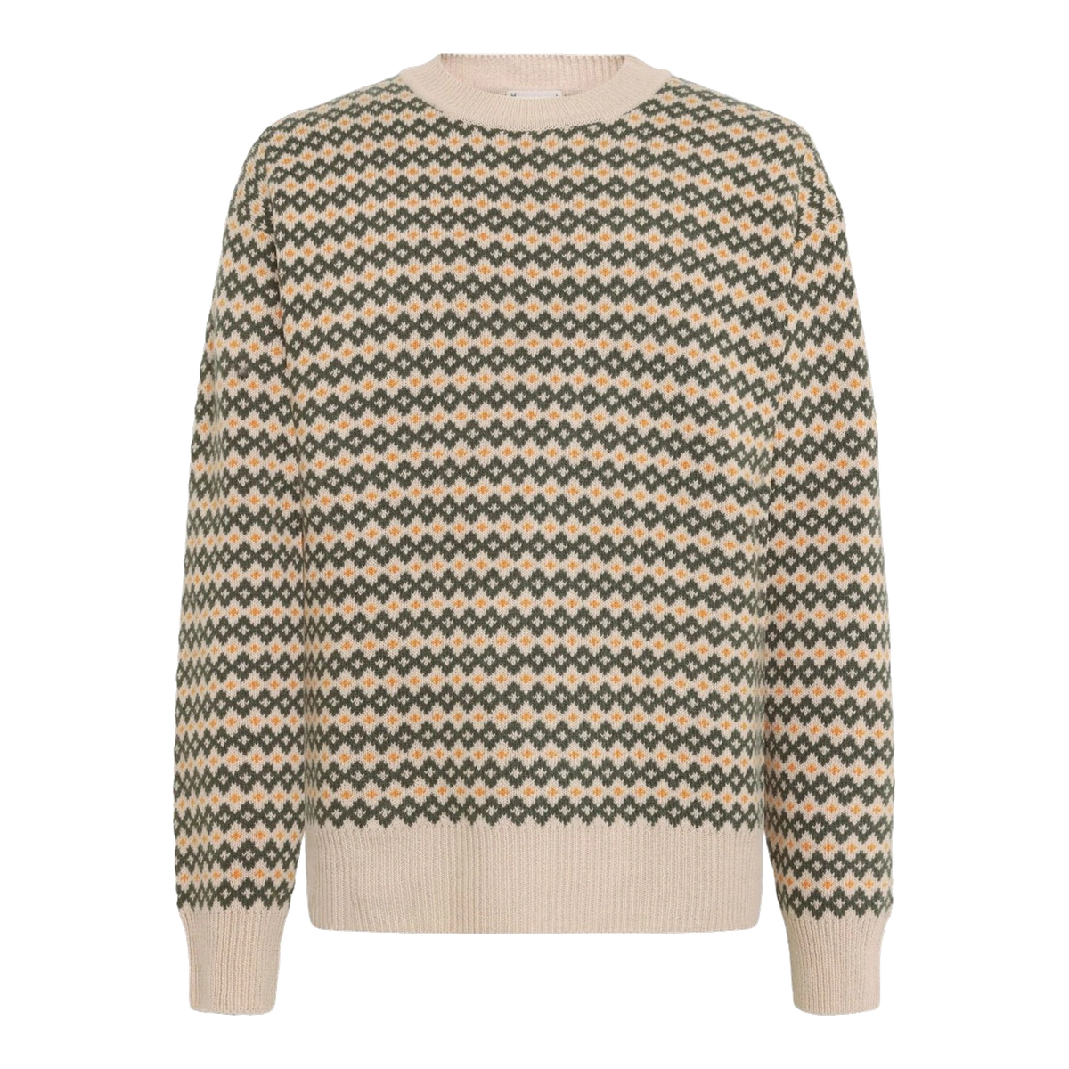 Mønstret uldtrøje fra Knowledge Cotton Apparel